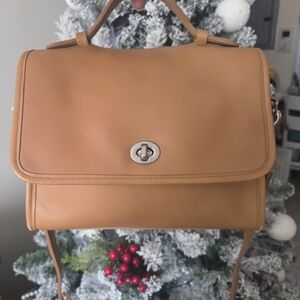 Coach Vintage  Court Bag In Camel